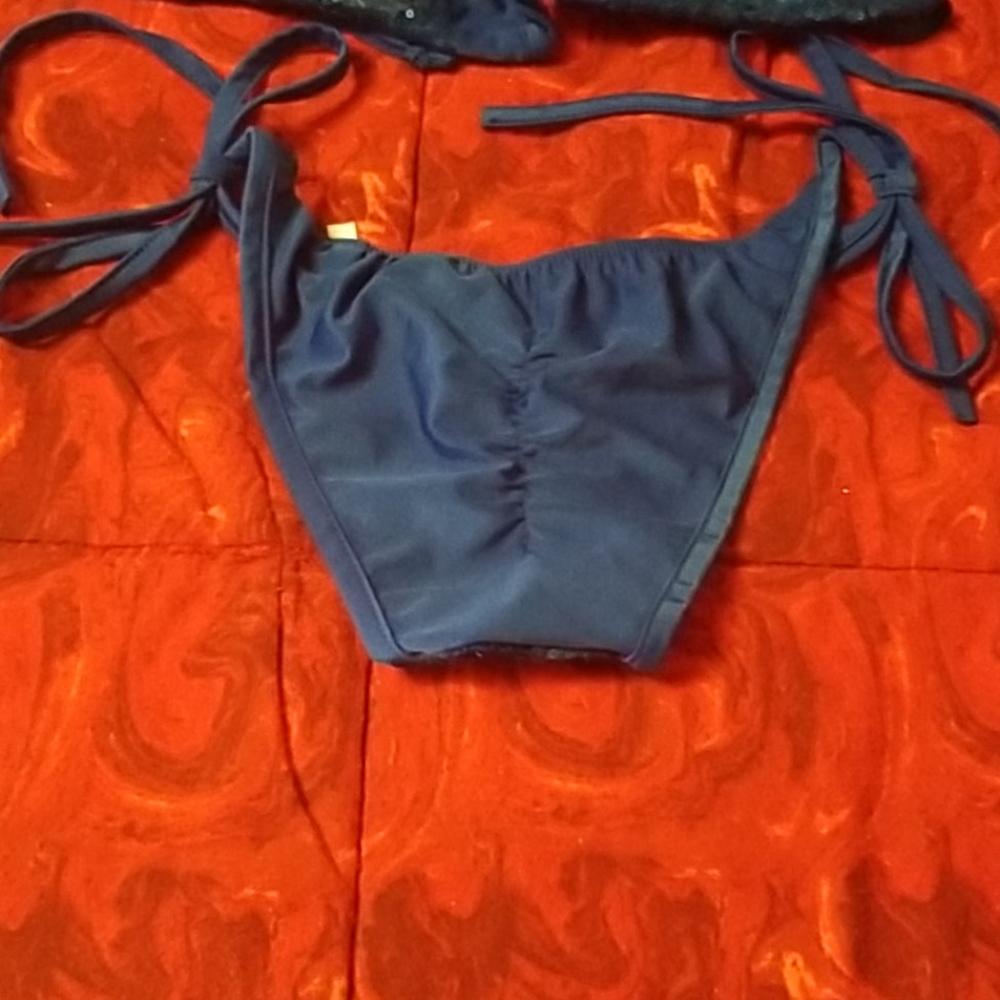 Blue sequin string bikini - Picture 2 of 2